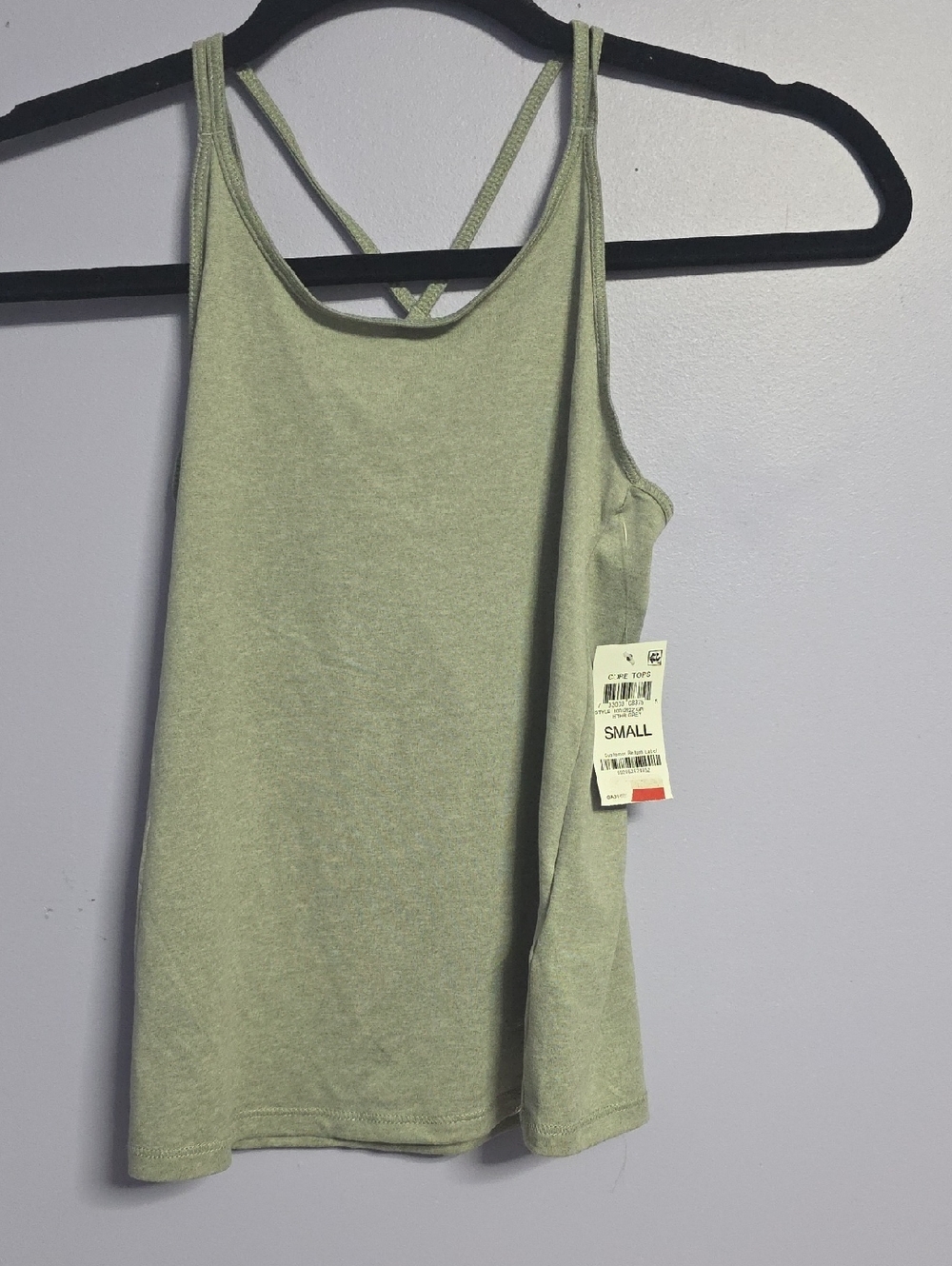 Ideology Girls Gray Crisscross Back Tank Top